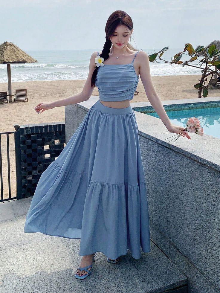 Outfit Đi Biển Hàn Quốc Dịu Dàng – Gợi Ý Phối Đồ Mùa Hè Cùng Ocean Lace